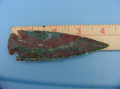Reproduction arrowhead 4 1/4  inch jasper z292