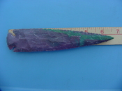 6.50" stone spearhead replica purple stone spear head point z400