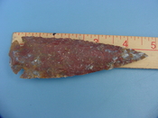 Reproduction arrowhead  4 1/2 inch jasper z334