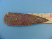 Reproduction arrowhead  4 1/2 inch jasper z334