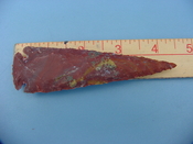 Reproduction arrowhead  4 1/4 inch jasper z219