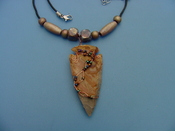 2 1/2" arrowhead custom reproduction arrowhead necklace wrn38a
