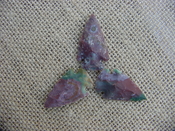 3 special arrowheads reproduction multi colored arrowheads k78