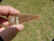 3.09 geode spearhead beautiful brown geode arrowhead point kd 63