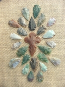 24 bulk arrowheads & 1 cross spearhead jewelry,arts,crafts kx892