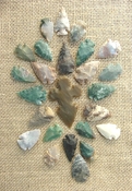 24 bulk arrowheads & 1 cross spearhead jewelry,arts,crafts kx909