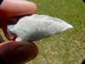 2.04" arrowhead geode beautiful white druzy arrow point kd326