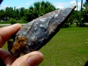 3.76" spearhead geode beautiful crystals arrowhead point kd421