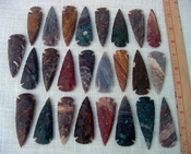 25 bulk 3 inch arrowheads multi colors mix replica points 3bu3