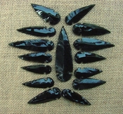15 obsidian arrowheads reproduction black arrowheads O31