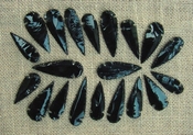 20 obsidian arrowheads reproduction black arrowheads O2
