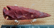 Reproduction spearhead arrowhead 4 1/2  inch jasper ya323