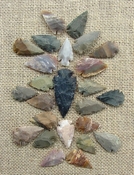 24 stone arrowheads 1 spearhead bulk arrowheads earthy ms23