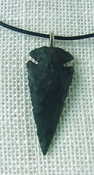 2.21" arrowhead necklace reproduction black replica na55