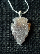 1.39" druzy arrowhead necklace reproduction drusy crystal  na42