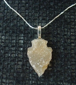 1.03" druzy arrowhead necklace replica beautiful crystal na36