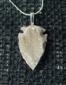 1.14" druzy arrowhead necklace replica beautiful crystals na45