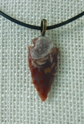 1.39" druzie reproduction arrowhead necklace drusy crystal na54