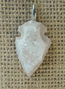 1.25 druzy arrowhead necklace replica beautiful crystal na153