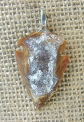 1.50 geode arrowhead necklace replica beautiful crystal na154