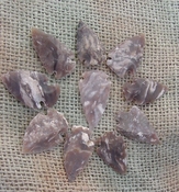 10 arrowheads reproduction grayish brown stripe arrowheads ks313