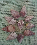 10 arrowheads reddish stripes reproduction arrowheads ks332