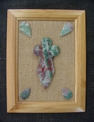 Framed arrowhead spearhead cross replica collection pf20