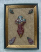 Framed arrowhead spearhead cross replica collection pf19