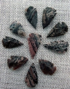 10 arrowheads reproduction specialty splotched arrowheads ks471