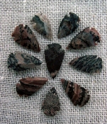 10 arrowheads reproduction specialty splotched arrowheads ks472