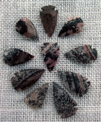 10 arrowheads reproduction specialty splotched arrowheads ks483