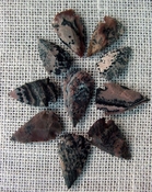 10 arrowheads reproduction specialty splotched arrowheads ks488