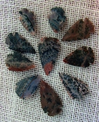 10 arrowheads with spots speckled spotted reproduction ks517