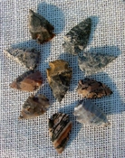 10 speckled arrowheads spotted reproduction arrowheads ks525