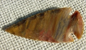 2.25 inch arrowhead rusty brown stripes reproduction point jr88