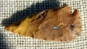 2.50 inch arrowhead brown & rust geode reproduction point. jr84