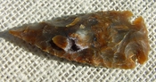2.50 inch spearhead rusty brown reproduction geode point jr85