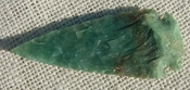 3.50 inch spearhead green reproduction spear head point. jr20