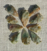 10 Light green with multi colors reproduction arrowheads ks605