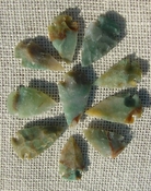 10 Green & multi color reproduction arrowheads ks610
