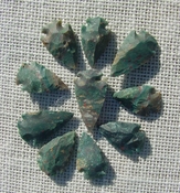 10 Green & multi color reproduction arrowheads ks580