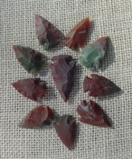 10 Red &  Green & multi color reproduction arrowheads ks569