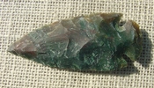 3.75" inch spearhead wide green stone reproduction point jw56