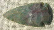 3.75" stone spearhead green purple reproduction wide point jw85