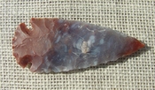 3.50" stone spearhead transparent pretty replica wide point jw68