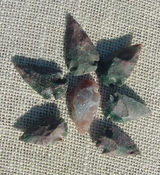 7  green with red multi colors reproduction arrowheads ks620