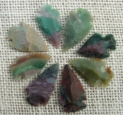 8  green with red multi colors reproduction arrowheads ks510