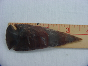 Reproduction spear head spearhead point 3 1/2  inch jasper x198