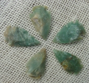 5 green with multi colors reproduction arrowheads ks604