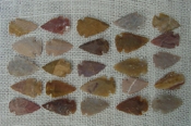 25 brown & tan reproduction arrowheads fl1